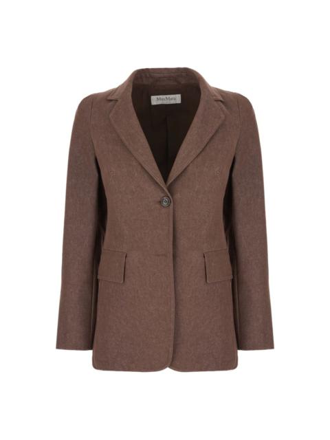 Max Mara Maxmara Women Agguati - Denim-Effect Cotton Blazer