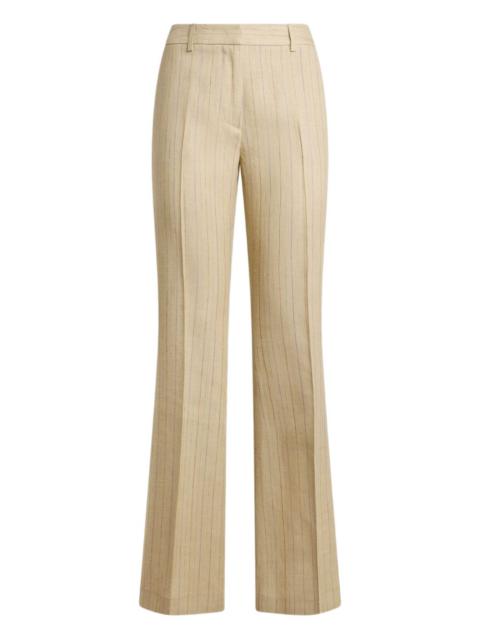 Etro striped bootcut trousers