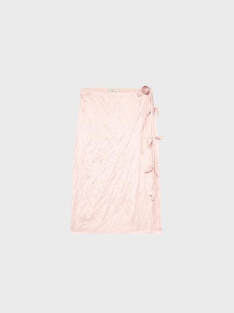 Blumarine WRAP SKIRT IN CRINKLED SATIN