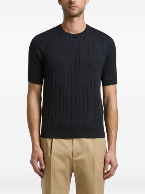 PESERICO ribbed-knit short-sleeve top