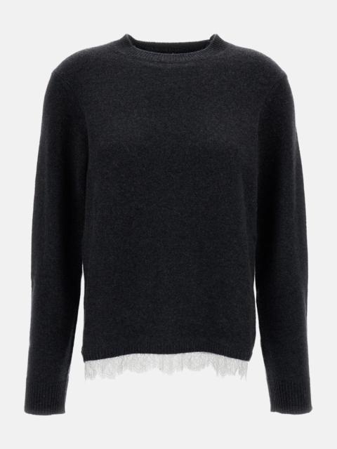 Loulou de Saison ARVO crew-neck sweater with lace detailing