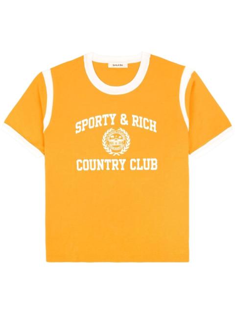 Sporty & Rich Varsity Crest Sports cotton T-shirt