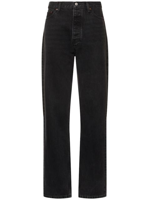 Low rise tapered jeans
