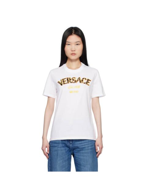 VERSACE 로고 자수 티셔츠