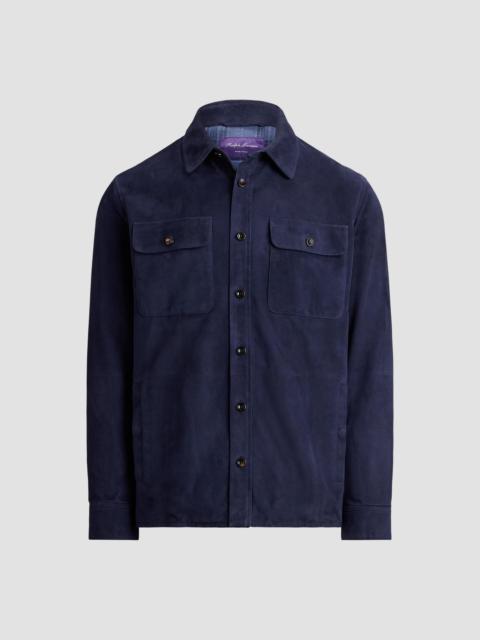 Ralph Lauren Men's Suede Shirt Jacket - Racing Navy
