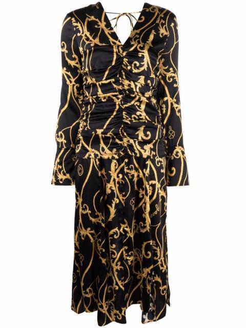 GANNI baroque-print dress