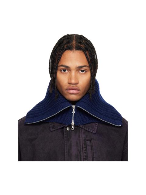 Dries Van Noten Navy Wool Collar