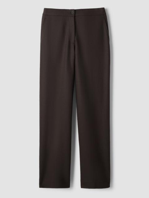 EILEEN FISHER Felted Wool Jersey Full-Length Straight Trouser in Regenerative Wool