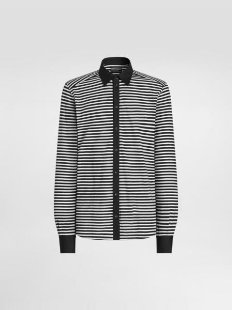 Dolce & Gabbana Striped jersey gold shirt