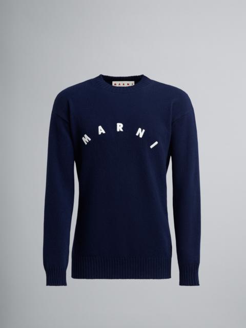 Marni BLUE BLACK CASHMERE SWEATER