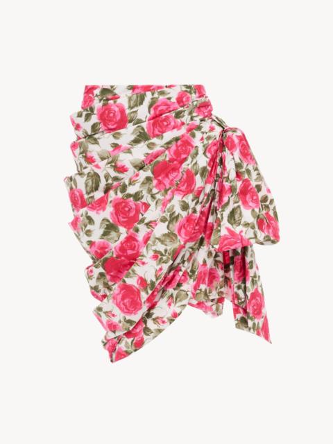 Chloé KNEE-LENGTH WRAP SKIRT IN COTTON POPLIN