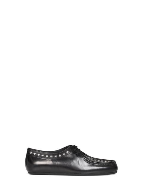 Jil Sander Black leather loafers with studs
