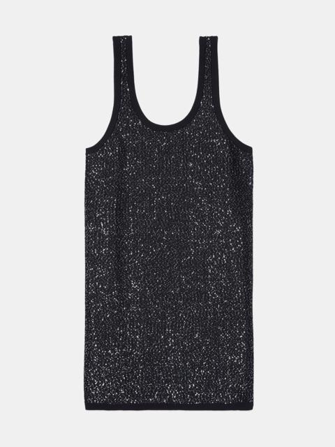 The Kooples BLACK SEQUIN KNIT SHORT DRESS