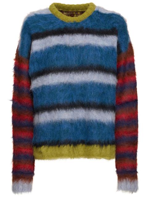 BRAIN DEAD Striped alpaca blend crewneck sweater