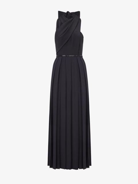 FENDI Black silk crêpe de chine dress