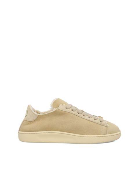 Valentino logo-appliqué suede sneakers