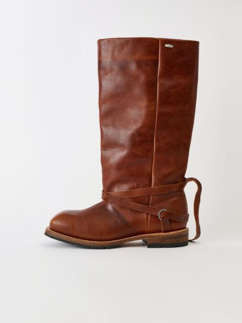 Our Legacy High Engine Boot Whiskey Rich Calfskin