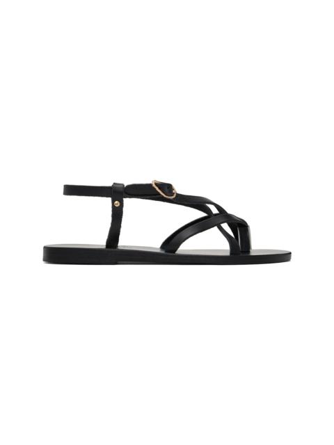 ANCIENT GREEK SANDALS Black Semele Sandals