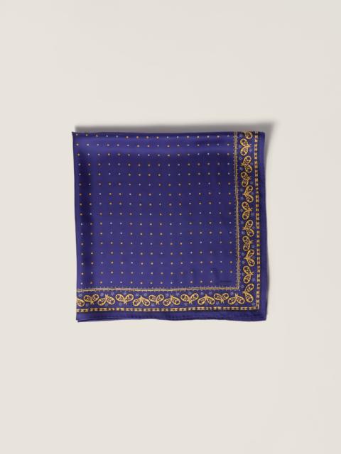 Miu Miu Printed twill scarf