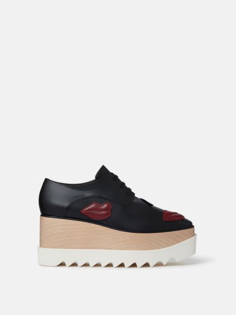 Stella McCartney Elyse Lip Appliqué Platform Shoes