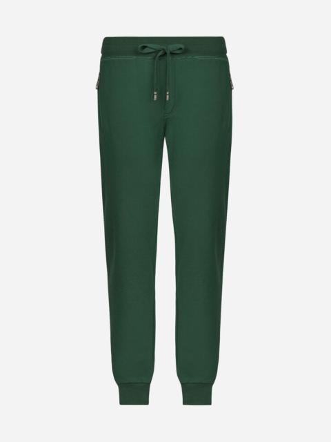 Dolce & Gabbana Jersey jogging pants with branded tag