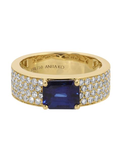 ANITA KO Diamond Blue Sapphire Band Ring