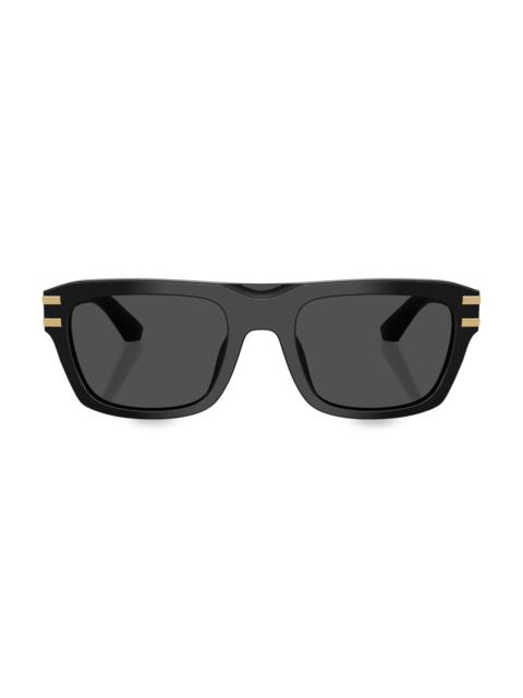 Dolce & Gabbana Men's 54MM Rectangular Sunglasses - Black