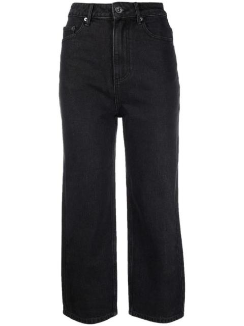 Self-Portrait Straight-Leg Cropped Jeans