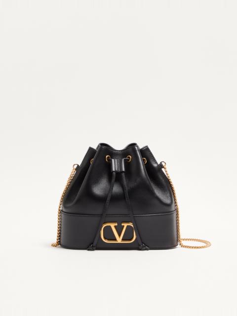 Valentino MINI VLOGO SIGNATURE BUCKET BAG IN NAPPA LEATHER
