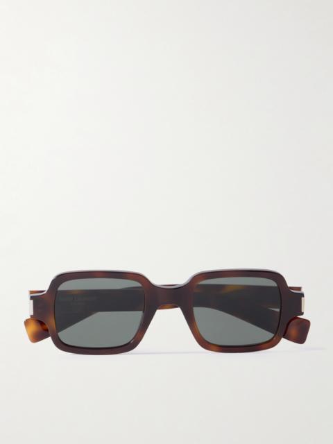SAINT LAURENT Square-frame Tortoiseshell Acetate Sunglasses