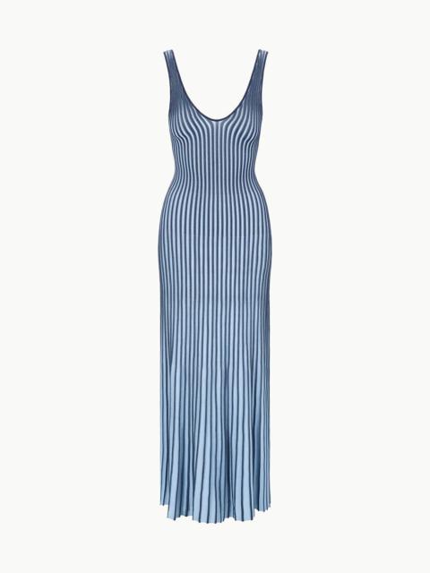 STAUD STAUD CLARETTA DRESS NAVY CLEAR BLUE