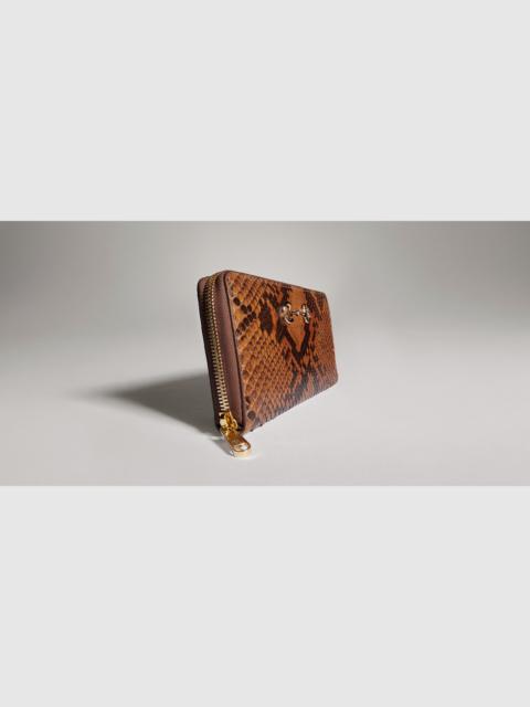 GUCCI Python zip around wallet with Horsebit