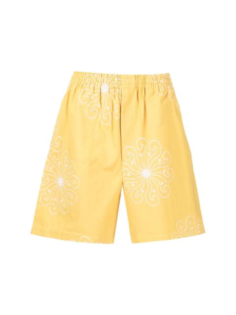 BODE embroidered cotton deck shorts