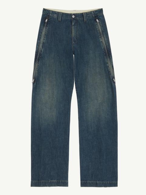 MM6 Maison Margiela Straight Leg Blue Denim Trousers