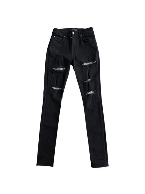 AMIRI Zebra Cyrstal Patch Jeans "Black" AMR005