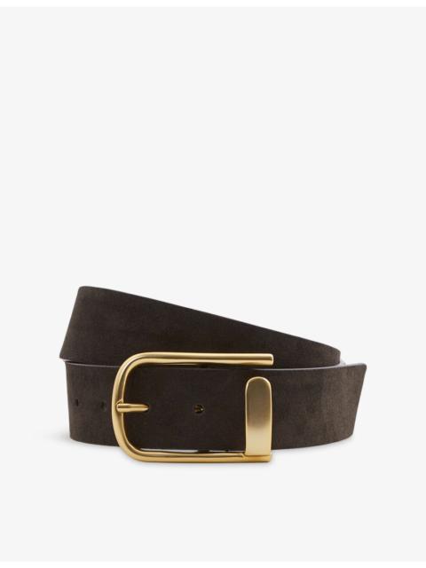 REISS Iyla half-keeper suede belt