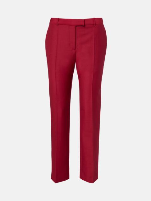Alexander McQueen Cropped wool and mohair slim pants