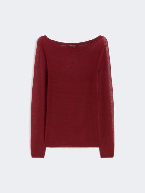 Max Mara FIORITO Slim-fit cotton-blend sweater - BRICK RED