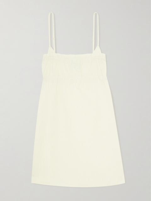 DEIJI STUDIOS Edge Striped Organic Cotton Mini Dress
