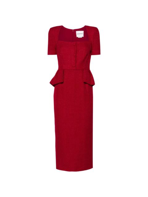 ROLAND MOURET bouclé midi dress