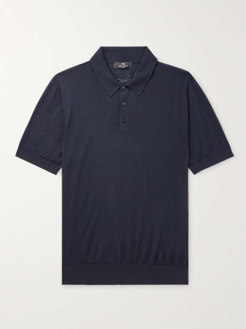 Etro Cashmere and Silk-Blend Polo Shirt