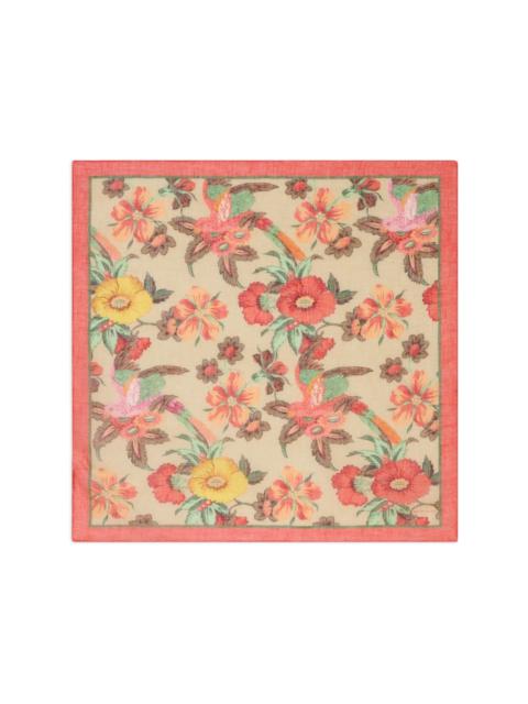 Etro floral-print linen-silk scarf