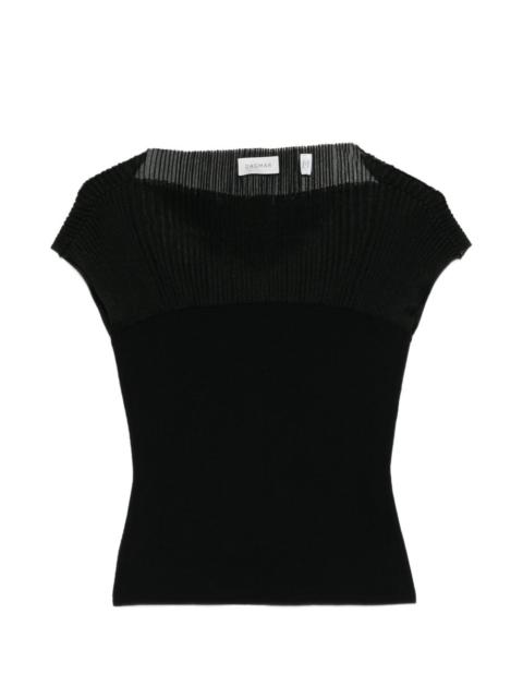 House of Dagmar contrast knitted top