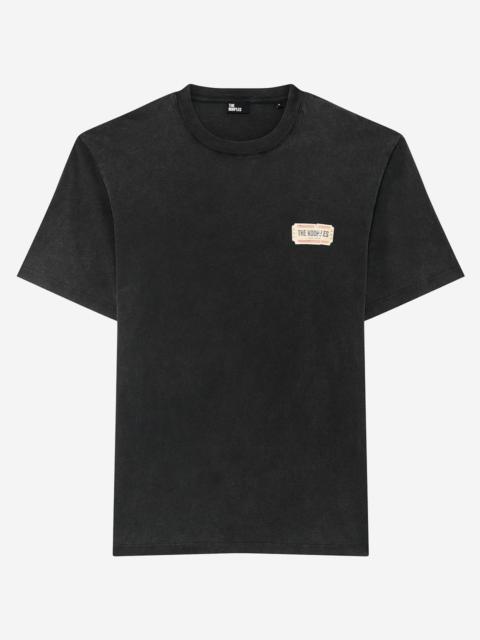 The Kooples T-SHIRT WITH FADED BLACK SILK-SCREEN PRINT