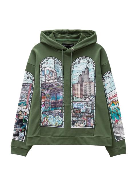 WHO DECIDES WAR POLITICS AS USUAL HOODIE "Green" 232389M202044