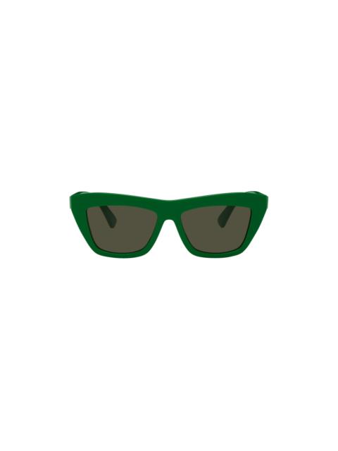 Bottega Veneta Green Cat-Eye Sunglasses