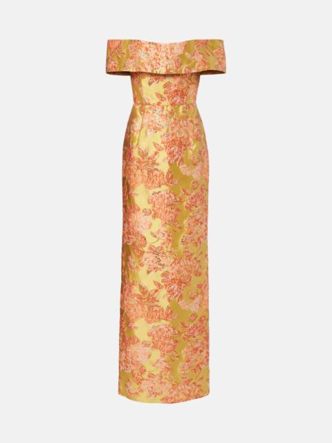 markarian Clover embellished floral gown