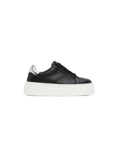 Lanvin Black & Silver DDB0 Leather Platform Sneakers