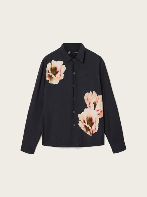 ALLSAINTS FLORAISON LONG SLEEVE OVERSIZED SHIRT