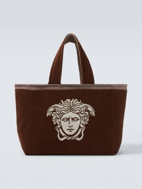 VERSACE Medusa cotton-terry jacquard tote bag